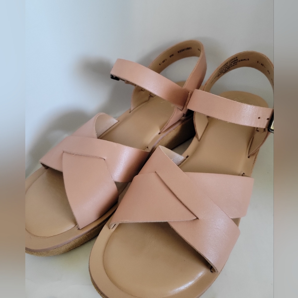 Kork Ease Womens Myrna 2.0 Leather Wedge Sandal Natural Cork Size 9